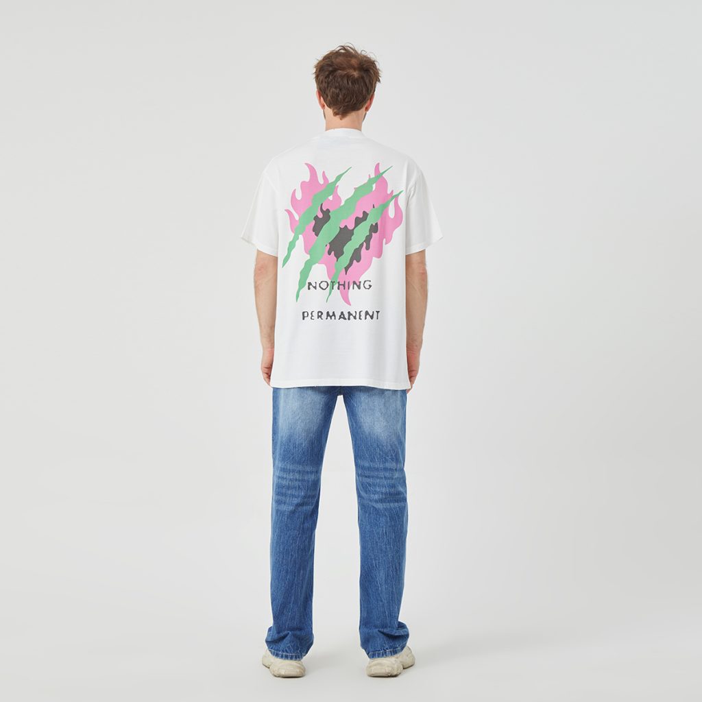 Flaming Skull Pulse White T-shirtFlaming Skull Pulse White T-shirt