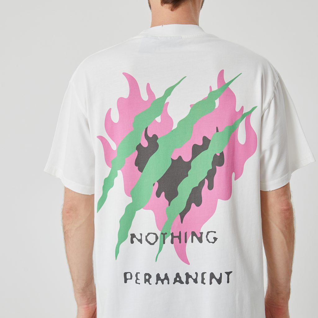 Flaming Skull Pulse White T-shirtFlaming Skull Pulse White T-shirt