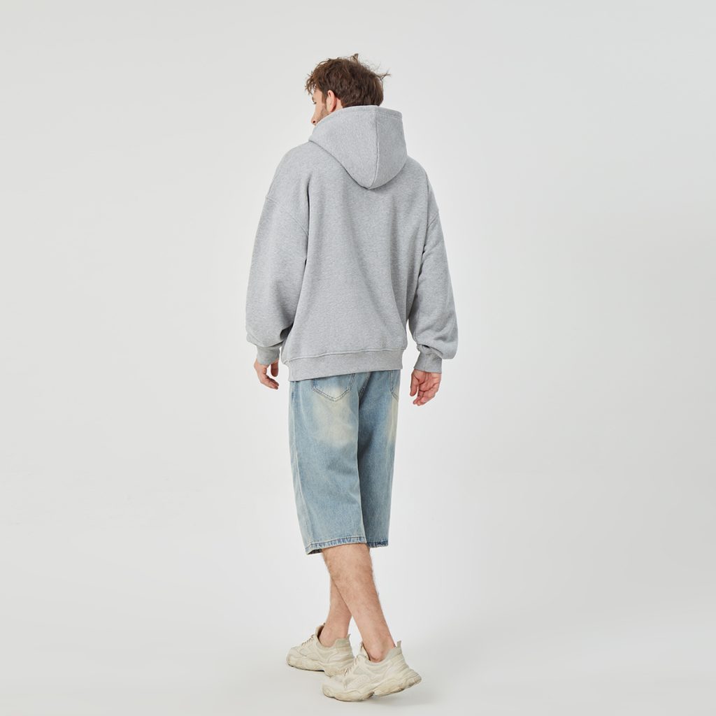 ROCK&CALEB Casual Grey Hoodie Ensemble