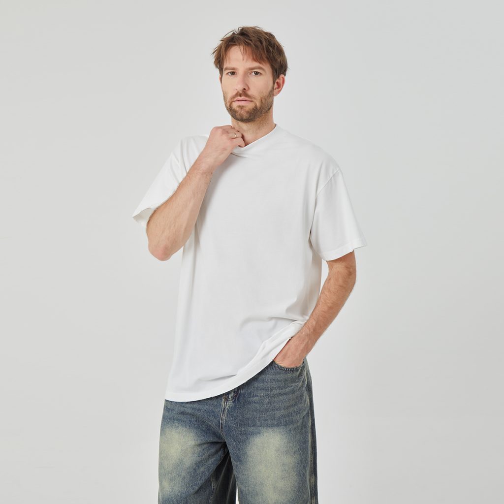 Men's Oversized White Cotton T-shirt