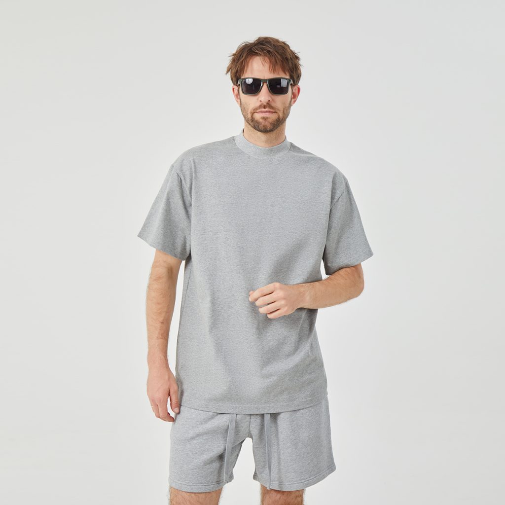 Men's Oversizd Grey Cotton T-shirt