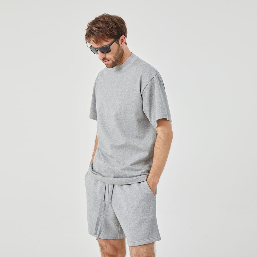 Men's Oversizd Grey Cotton T-shirt