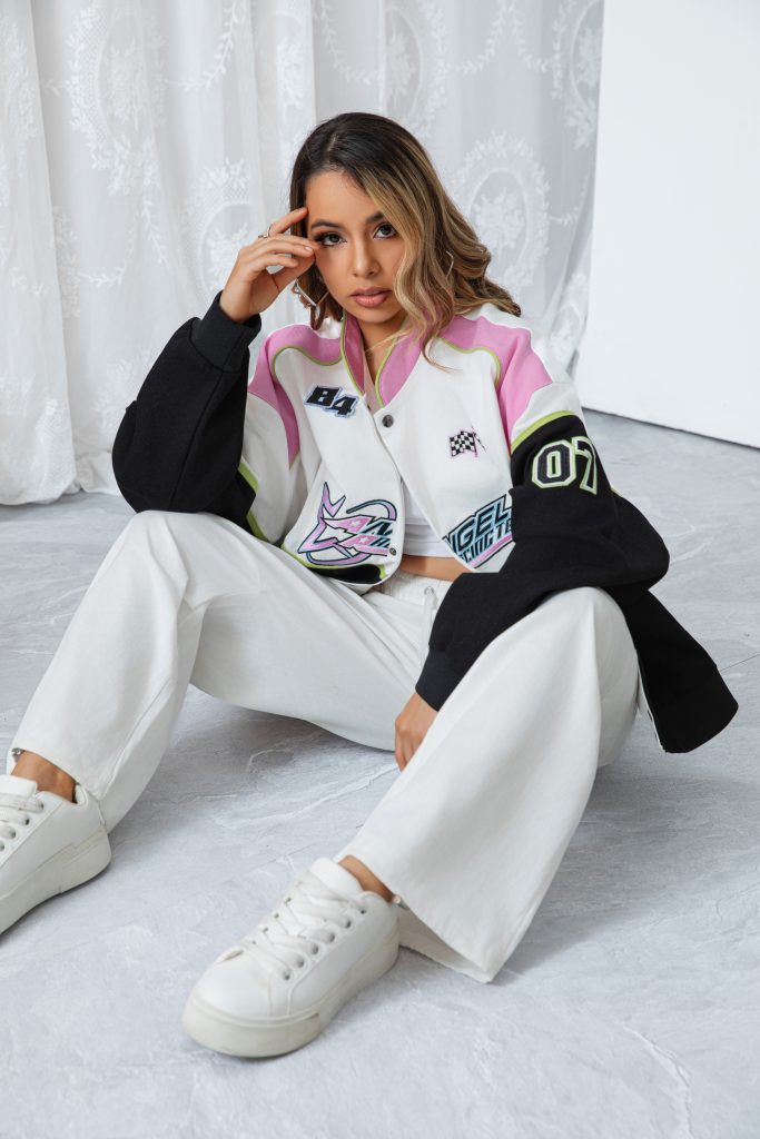 Women's Relaxed Fit Black Cargo Jacket